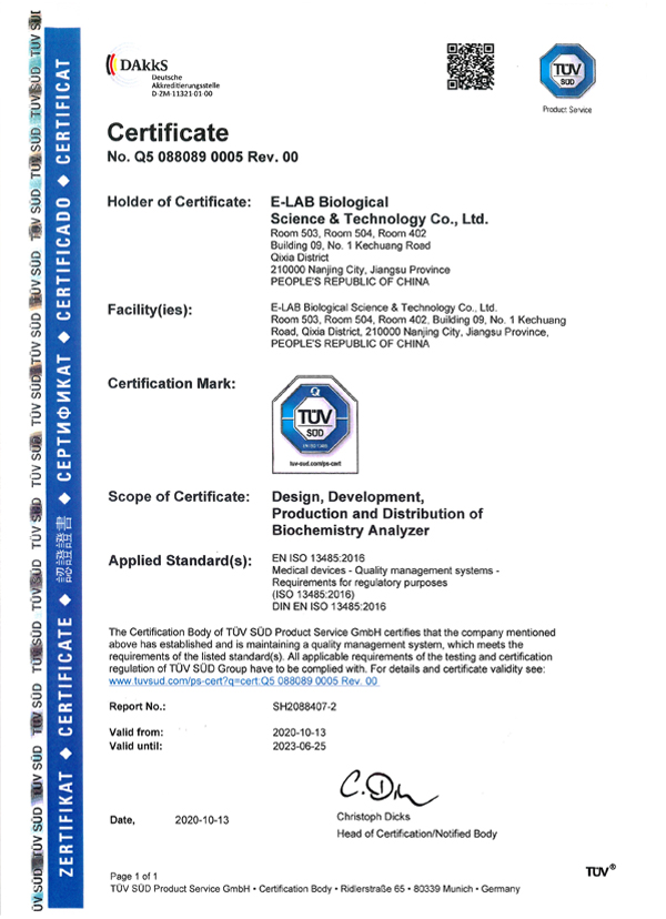 Medical devices quality management system ISO 13485